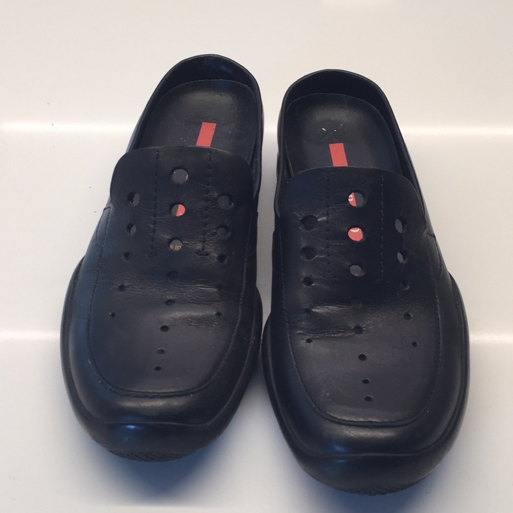 Authentic Prada leather mules! Size 36.5